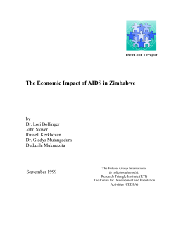 The Economic Impact of AIDS in Zimbabwe
