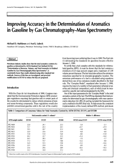 Improving Accuracy in the Determination of Aromatics in Gasoline by