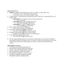 Split Infinitives