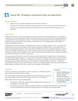 Lesson 28: Drawing a Conclusion from an Experiment