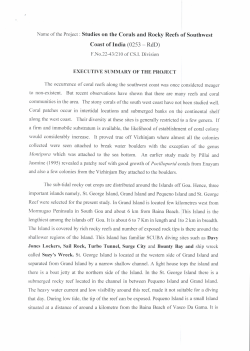 Name of the Project : Studies on the Corals and Rocky Reefs of