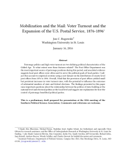 Mobilization and the Mail - Scholars at Harvard