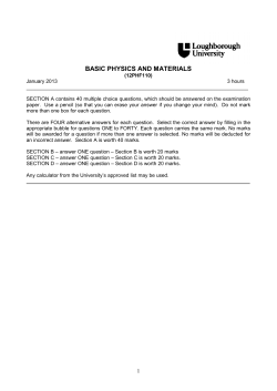 Semester 1 Examination paper from 2012-13 (Section