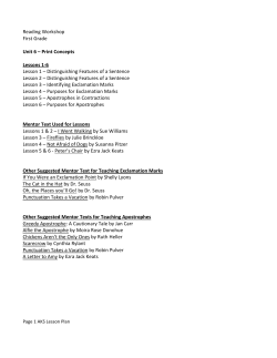 Reading Workshop First Grade Unit 6 &ndash; Print Concepts Lessons 1