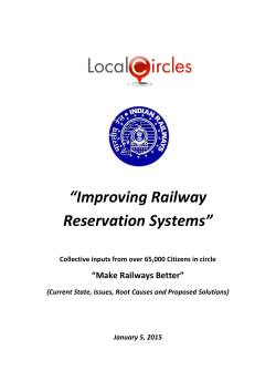 Improving Railway Reservation Systems