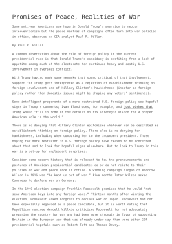 Promises of Peace, Realities of War