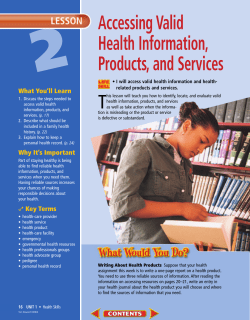 How to Access Health Information, Products, and Services