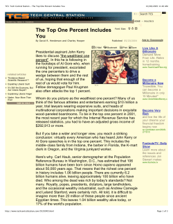 The Top One Percent Includes You