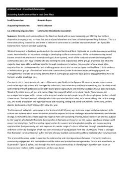 Arkleton Trust &ndash; Case Study Submission Sustaining Rural