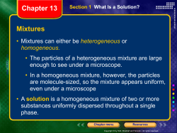 1 - What is a Solution? - Crestwood Local Schools