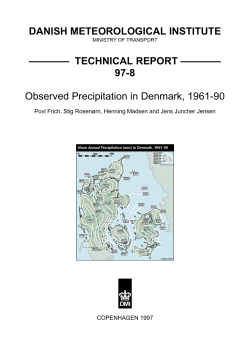 Observed Precipitation in Denmark, 1961-90