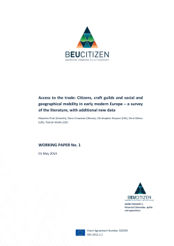 Access to the trade: Citizens, craft guilds and social and