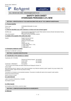 Hydrogen Peroxide 0.3% w/w MSDS