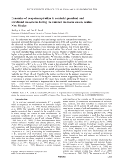 Dynamics of evapotranspiration in semiarid grassland and