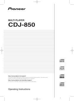 CDJ-850 - Pioneer Electronics