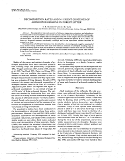 Ecology. 62(1) - University of Georgia