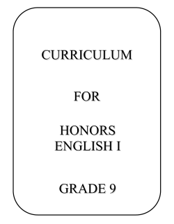 Honors English I - Grade 9
