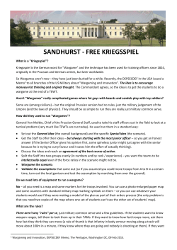 SANDHURST - FREE KRIEGSSPIEL