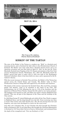 KIRKIN` OF THE TARTAN - First Presbyterian Church