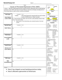 Kernel Essay_Great Depression