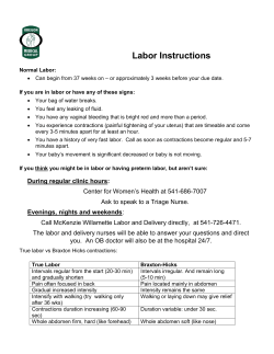 Labor Instructions - Oregon Medical Group