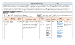 DRAFT Grade 1 Go Math! Quarterly Planner 11