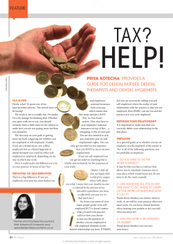 Priya Kotecha provides a guide for dental nurses, dental therapists