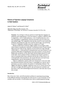Patterns of figurative language competence in adult speakers