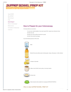 How to Prepare for your Colonoscopy