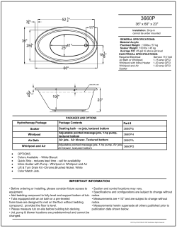 Specifications - Atlantis Whirlpools