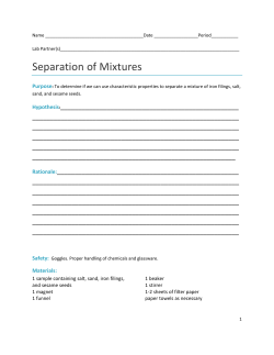 Separation of Mixtures