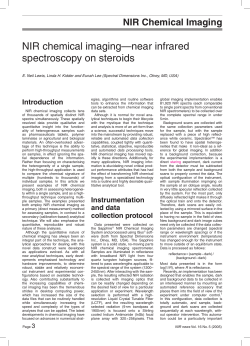 NIR-NIR chemical imaging-near infrared spectroscopy on steroids