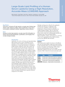 Large-Scale Lipid Profiling of a Human Serum Lipidome Using a
