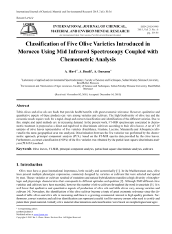 Classification of Five Olive Varieties Introduced in Morocco Using