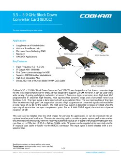 5.5 &ndash; 5.9 GHz Block Down Converter Card (BDCC)