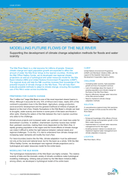 Modelling future flows of the Nile River - DHI Case