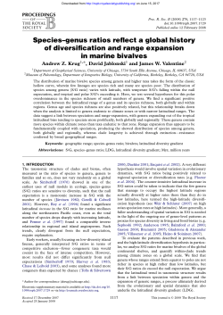 Species&ndash;genus ratios reflect a global history of diversification and