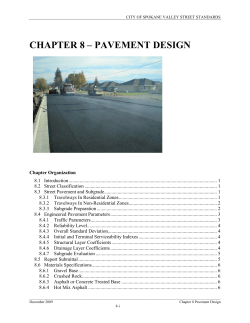 pavement design - City of Spokane Valley