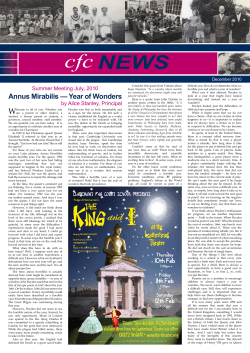 Annus Mirabilis — Year of Wonders