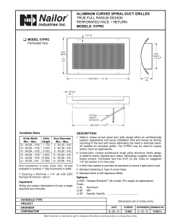 ALUMINUM CURVED SPIRAL DUCT GRILLES TRUE FULL