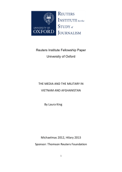 The Media and the Military in Vietnam and Afghanistan