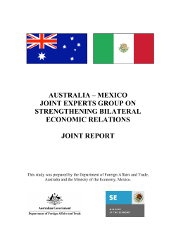 australia &ndash; mexico joint experts group on strengthening bilateral