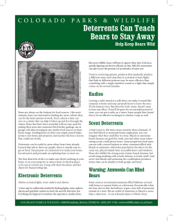 Bear Deterrents - Colorado Parks and Wildlife