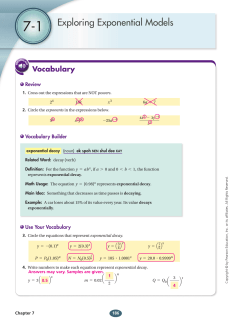Exploring Exponential Models