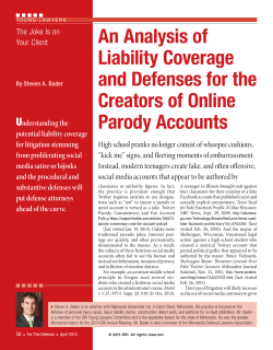 The Joke Is on Your Client: An Analysis of Liability Coverage and