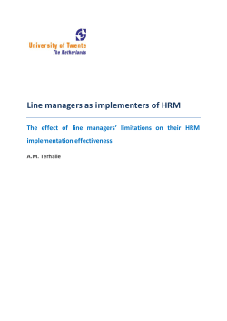 Line managers as implementers of HRM
