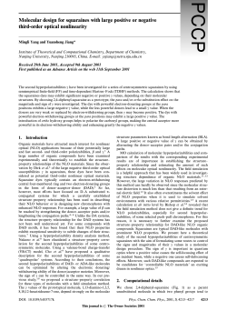 Molecular design for squaraines with large positive or negative third
