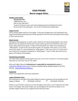 How To Play Bocce - City of Eden Prairie