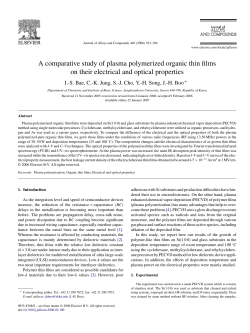 A comparative study of plasma polymerized organic thin films on