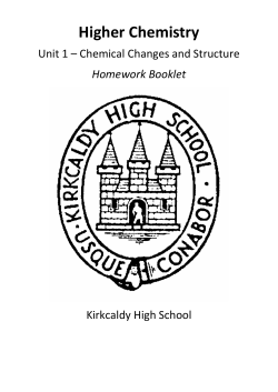 Chemical Changes and Structure Homework Booklet
